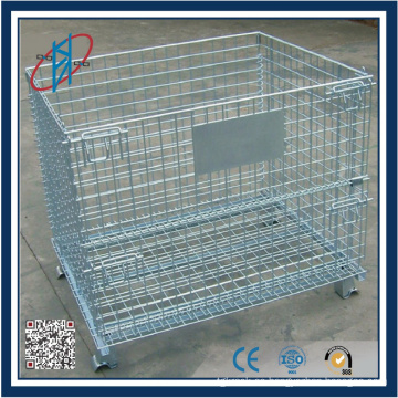 ISO9001 cesta de malla de alambre galvanizado